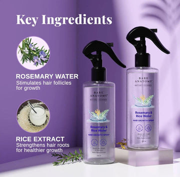 Rosemary & Rice Water Hair Growth Spray  | Strengthen & Thicken Hair