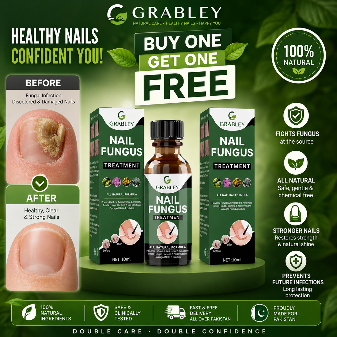 Nail  Buy 1 Get 1 FREE | Nail Fungus Treatment Serum 10ml