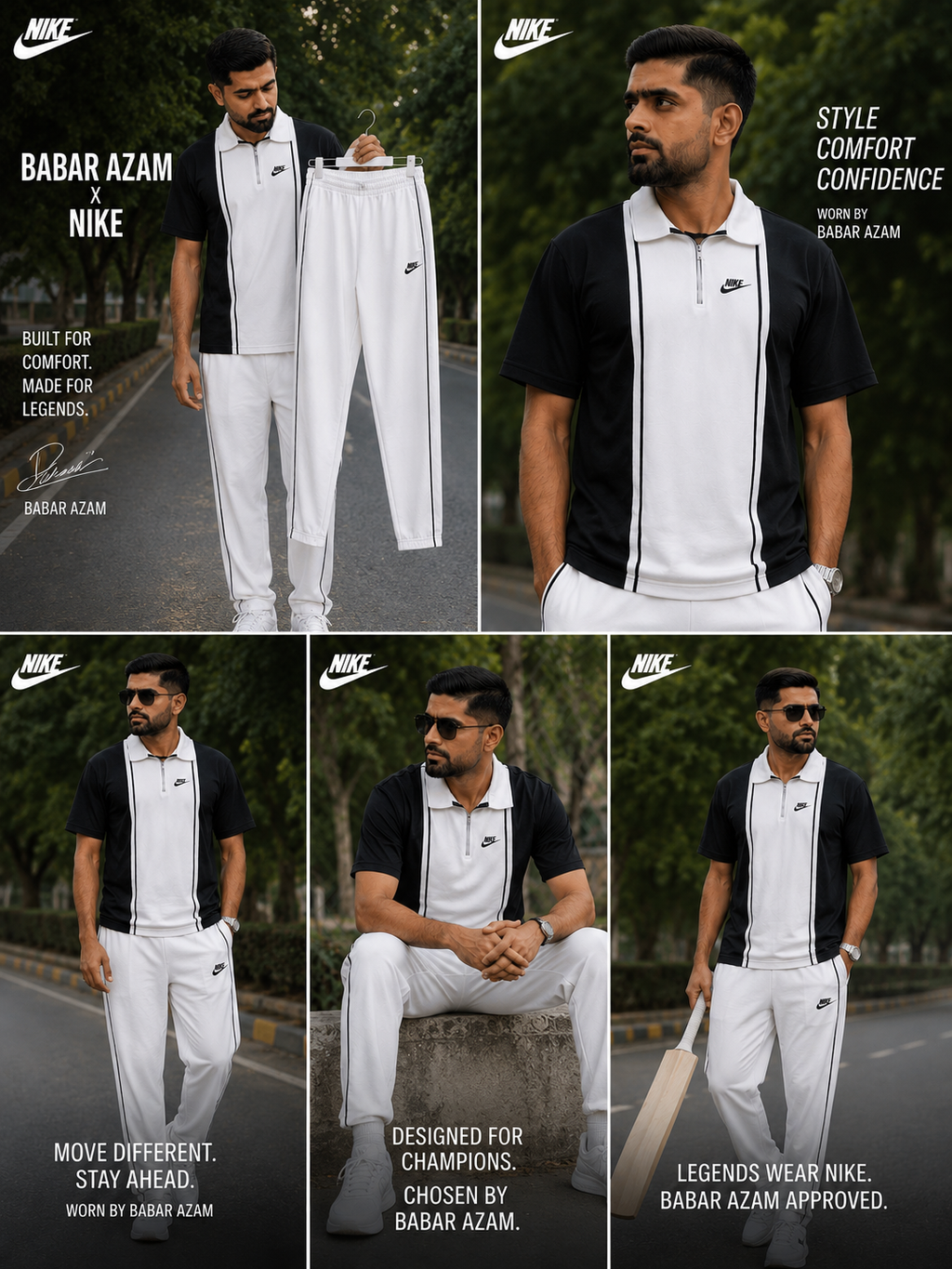 NexFit Elite Contrast Tracksuit – Black & White Edition ⭐